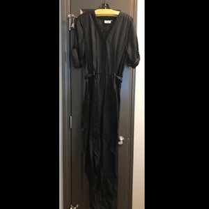 Pure DKNY Black Silk Jumpsuit Size S